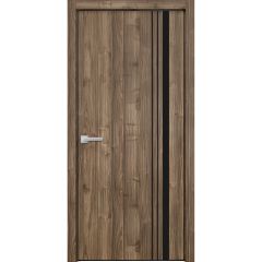Modern Wood Interior Door with Hardware | Planum 0011 Walnut | Single Panel Frame Trims | Bathroom Bedroom Sturdy Doors