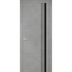 Modern Wood Interior Door with Hardware | Planum 0011 Concrete | Single Panel Frame Trims | Bathroom Bedroom Sturdy Doors