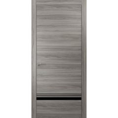 Modern Solid Interior Door with Handle | Planum 0012 Ginger Ash | Single Regural Panel Frame Trims | Bathroom Bedroom Sturdy Doors