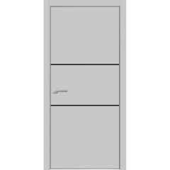 Modern Wood Interior Door with Hardware | Planum 0014 Matte Grey | Single Panel Frame Trims | Bathroom Bedroom Sturdy Doors