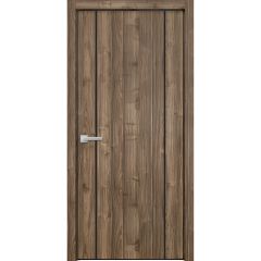 Modern Wood Interior Door with Hardware | Planum 0017 Walnut | Single Panel Frame Trims | Bathroom Bedroom Sturdy Doors