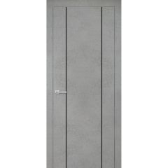 Modern Wood Interior Door with Hardware | Planum 0017 Concrete | Single Panel Frame Trims | Bathroom Bedroom Sturdy Doors-18" x 80"-Butterfly