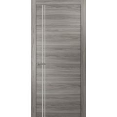 Modern Solid Interior Door with Handle | Planum 0310 Ginger Ash | Single Regural Panel Frame Trims | Bathroom Bedroom Sturdy Doors