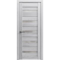 Solid French Door Frosted Glass | Quadro 4445 Nordic White | Single Regular Panel Frame Trims Handle | Bathroom Bedroom Sturdy Doors 