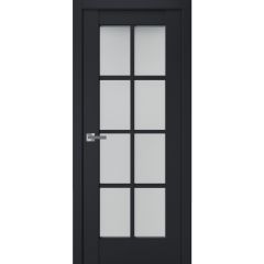 Interior Solid French Door | Veregio 7412 Antracite with Frosted Glass | Single Regular Panel Frame Trims Handle | Bathroom Bedroom Sturdy Doors 