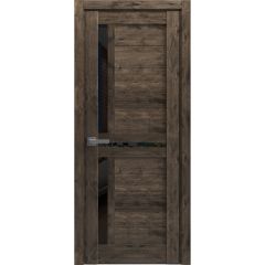 Interior Solid French Door Frosted Glass | Veregio 7588 Cognac Oak | Single Regular Panel Frame Trims Handle | Bathroom Bedroom Sturdy Doors 