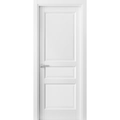 Pantry Kitchen 3-Panels Door with Hardware | Lucia 31 White Silk | Single Pre-hung Panel Frame Trims | Bathroom Bedroom Sturdy Doors