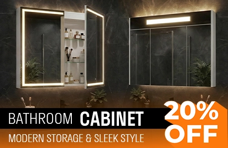 Bathroom Cabinets with LED Mirror — 20% OFF
