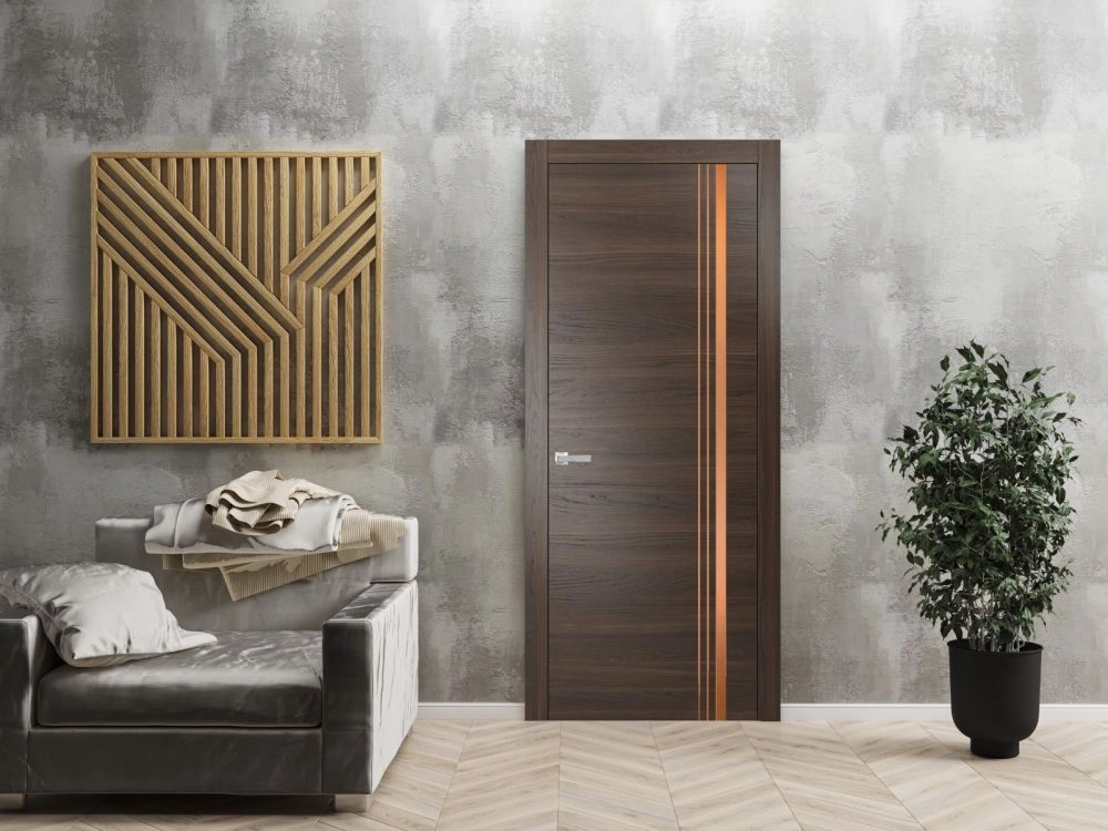 Single solid wood with honeycomb flush interior swing door