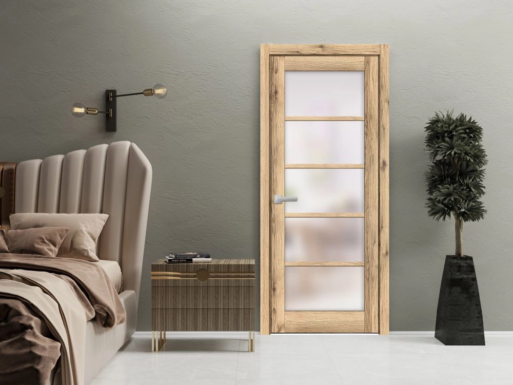 Single mdf (engineering wood) luxury interior swing door with