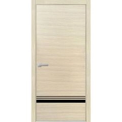 Modern Wood Interior Door with Hardware | Planum 0012 Natural Veneer and Aluminum Strips | Single Panel Frame Trims | Bathroom Bedroom Sturdy Doors