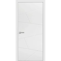 Modern Wood Interior Door with Hardware | Planum 0990 White Silk | Single Panel Frame Trims | Bathroom Bedroom Sturdy Doors-18" x 80"