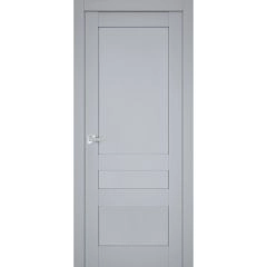 Interior Solid French Door | Veregio 7411 Matte Grey | Single Regular Panel Frame Trims Handle | Bathroom Bedroom Sturdy Doors 