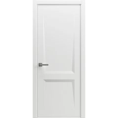 Modern Wood Interior Door with Hardware | Majestic 9011 Painted White | Single Panel Frame Trims | Bathroom Bedroom Sturdy Doors - 16" x 78"