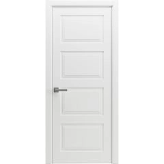 Modern Wood Interior Door with Hardware | Majestic 9012 Painted White | Single Panel Frame Trims | Bathroom Bedroom Sturdy Doors - 16" x 78"