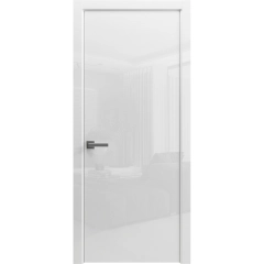 Interior Door 18 x 80 inches | Planum 0010 Gloss White | Single Regular Panel Frame Handle | Bathroom Bedroom Doors