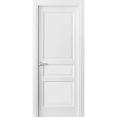 Pantry Kitchen 3-Panels Door with Hardware | Lucia 31 White Silk | Single Pre-hung Panel Frame Trims | Bathroom Bedroom Sturdy Doors