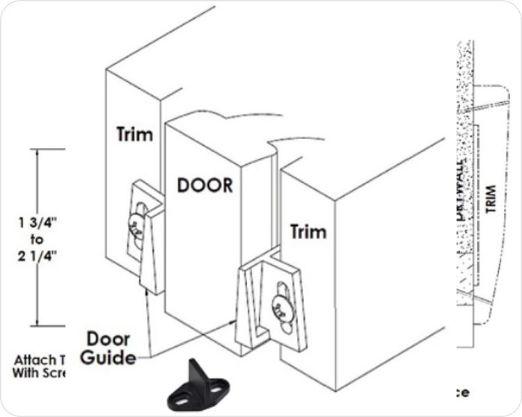 Install door guides